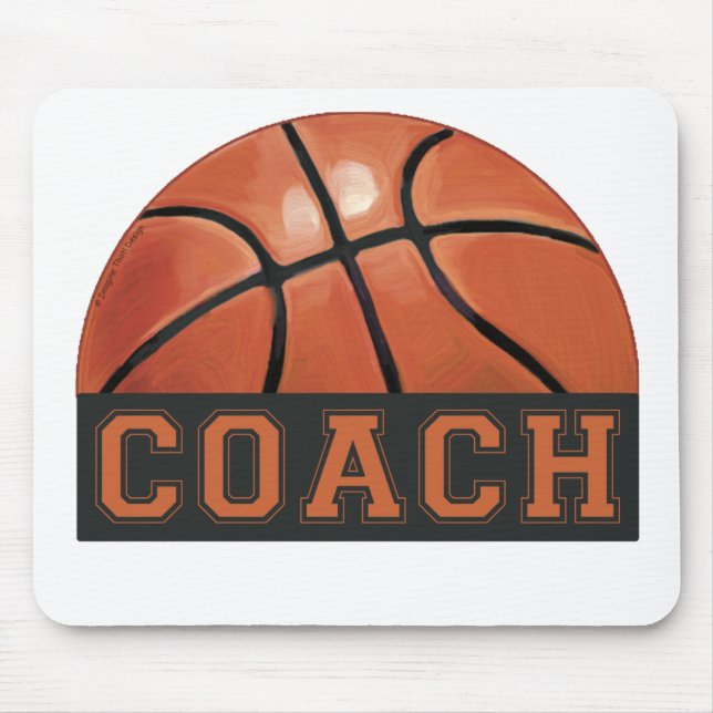 Basketball Coach Mouse Mat (Front)
