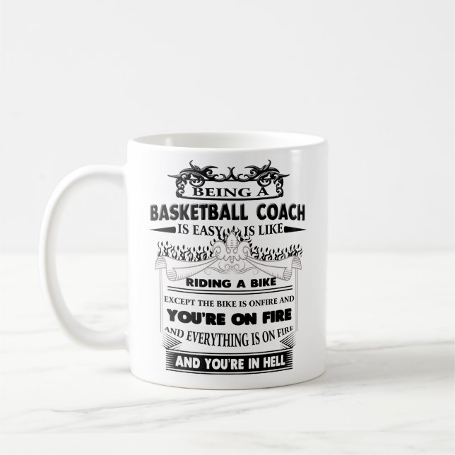Basketball Coach Mug Funny Gift Coffee Cup for Men (Left)