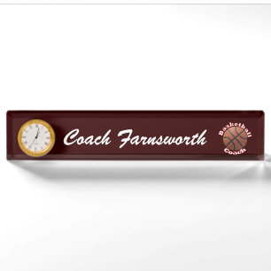 Basketball Coach Nameplate