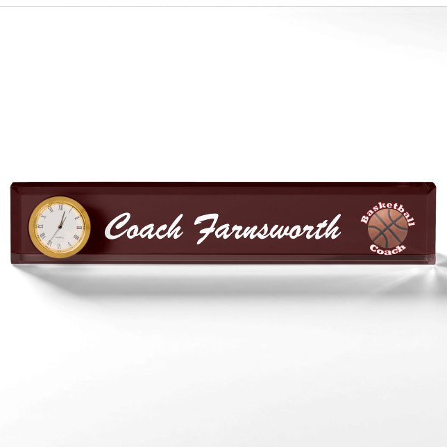 Basketball Coach Nameplate (Front)