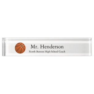 Basketball Coach Nameplate
