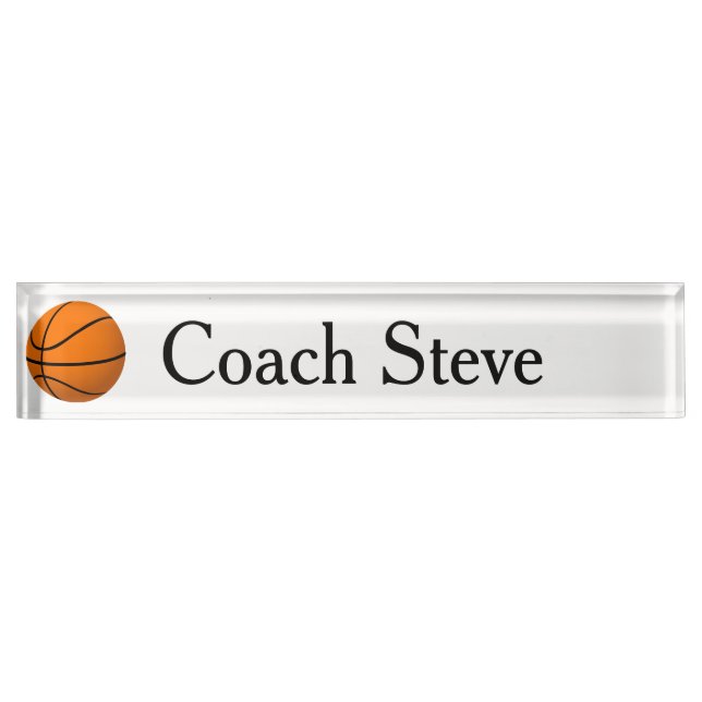 Basketball Coach Nameplate for desk (Front)
