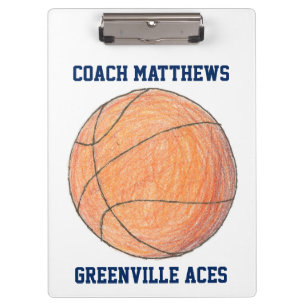 Basketball Coach Personalised Clipboard