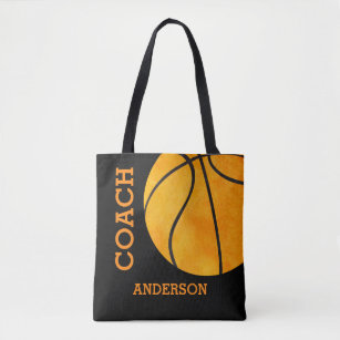Basketball Coach Personalised Sports Vintage Retro Tote Bag