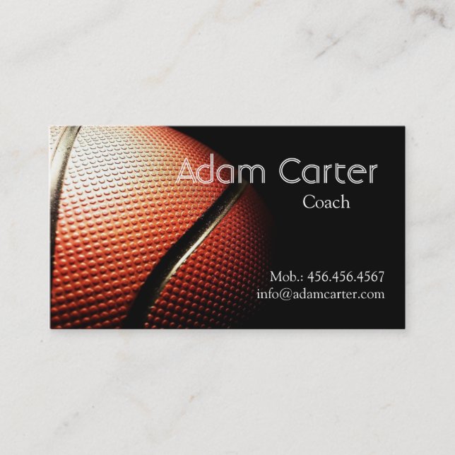 Basketball coach player referee Club Sport School Business Card (Front)