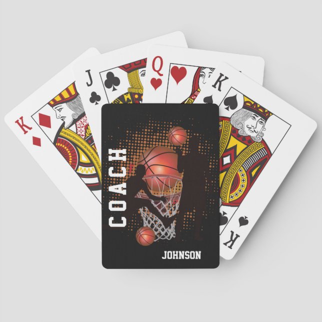 Basketball - Coach  Playing Cards (Back)
