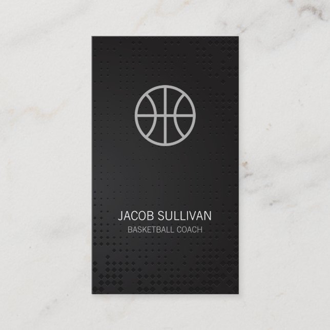 Basketball Coach Scout Professional Sports Busines Business Card (Front)
