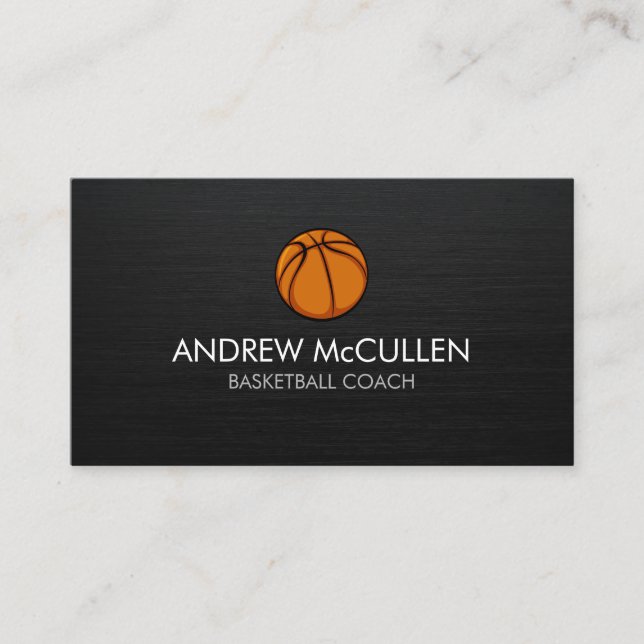 Basketball Coach Scout Professional Sports Business Card (Front)