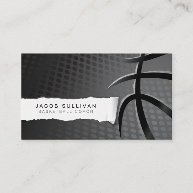 Basketball Coach Scout Professional Sports Business Card (Front)