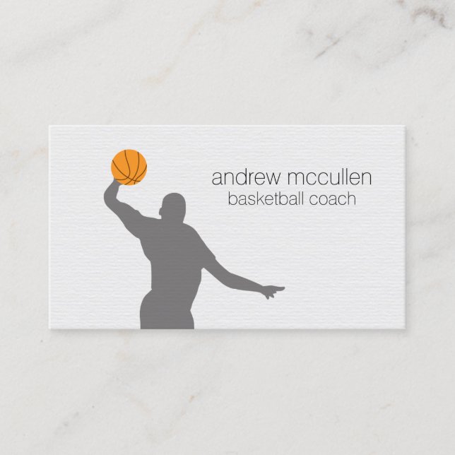 Basketball Coach Scout Professional Sports Business Card (Front)