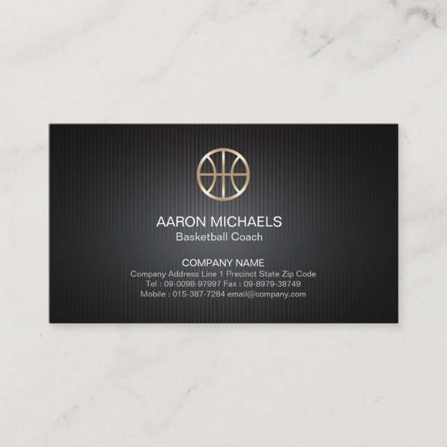 Basketball Coach Scout Professional Sports Business Card (Front)