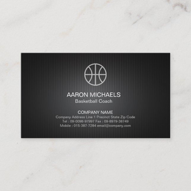 Basketball Coach Scout Professional Sports Business Card (Front)