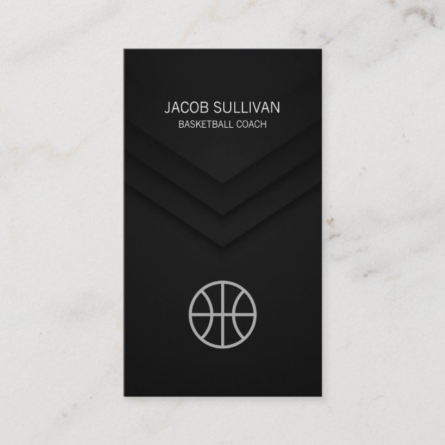 Basketball Coach Scout Professional Sports Business Card (Front)