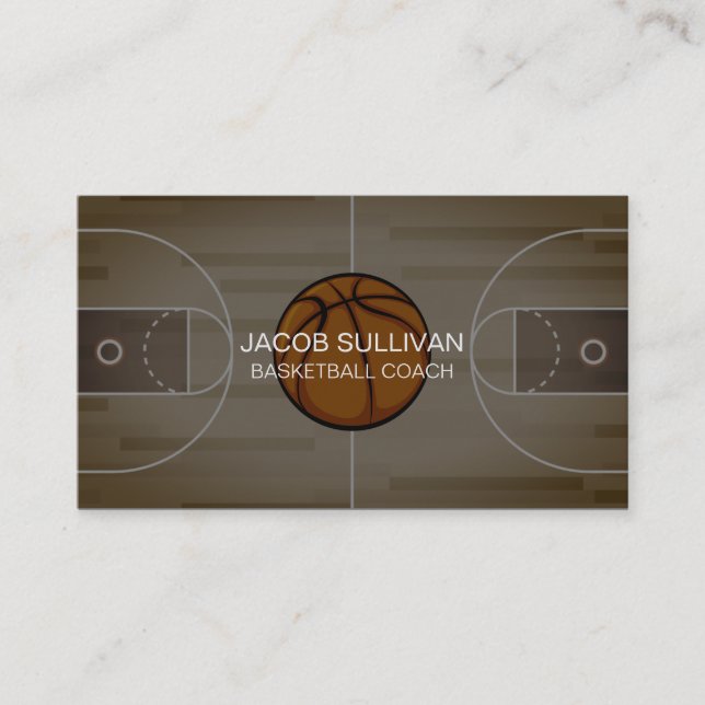 Basketball Coach Scout Professional Sports Business Card (Front)