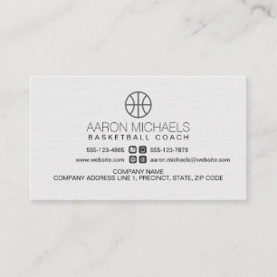 Basketball Coach Scout Professional Sports Business Card