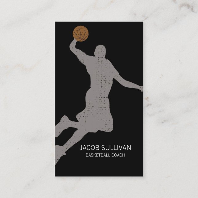 Basketball Coach Scout Professional Sports Business Card (Front)