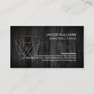 Basketball Coach Scout Professional Sports Business Card