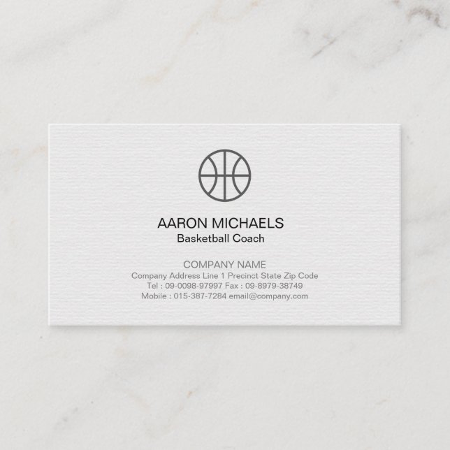 Basketball Coach Scout Professional Sports Business Card (Front)