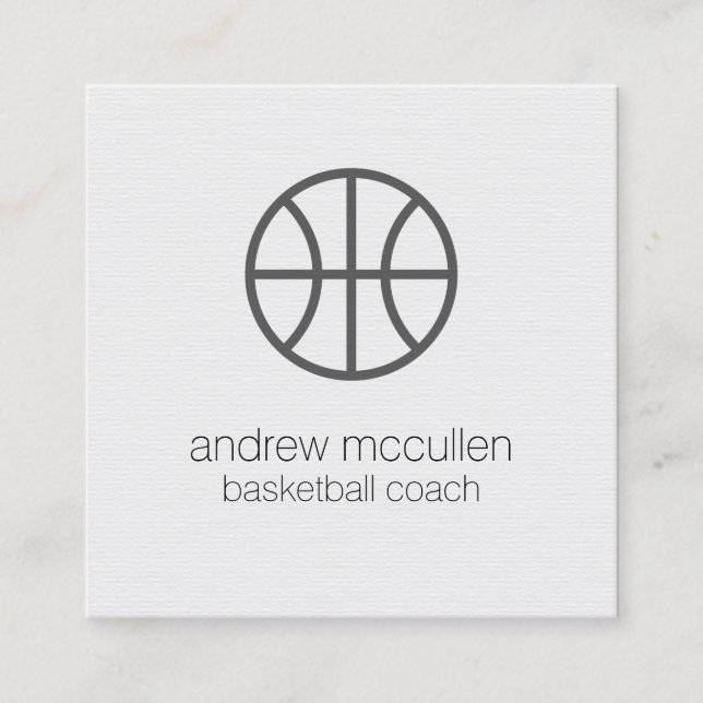 Basketball Coach Scout Professional Sports Square  Square Business Card (Front)