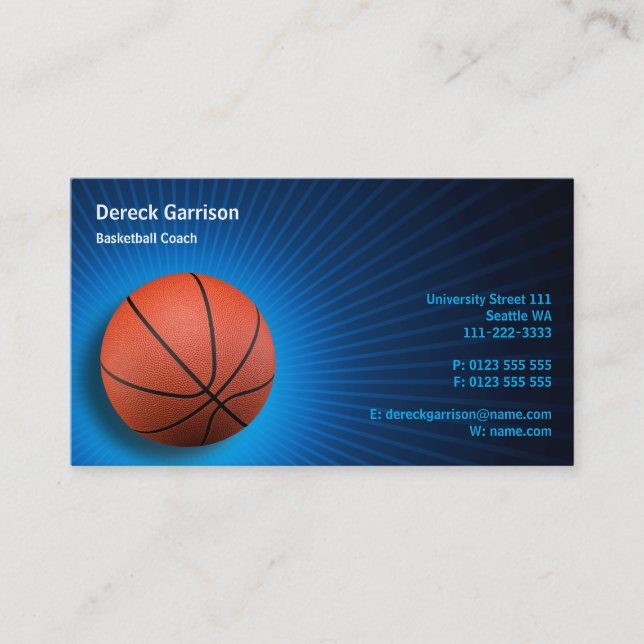 Basketball Coach | Sport Business Card (Front)