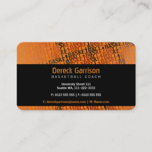 Basketball Coach   Sport Business Card