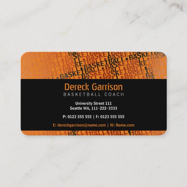 Basketball Coach | Sport Business Card (Front)