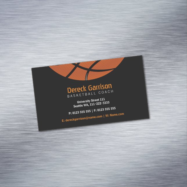 Basketball Coach | Sport Magnetic Business Card (In Situ)