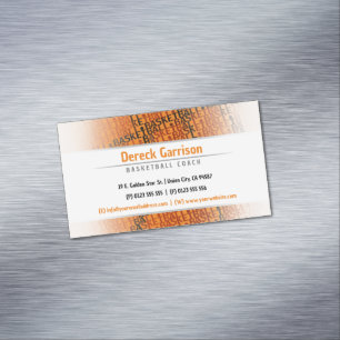 Basketball Coach   Sport Magnetic Business Card