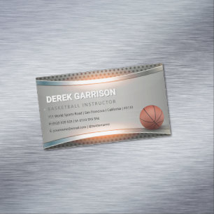 Basketball Coach   Sport Magnetic Business Card