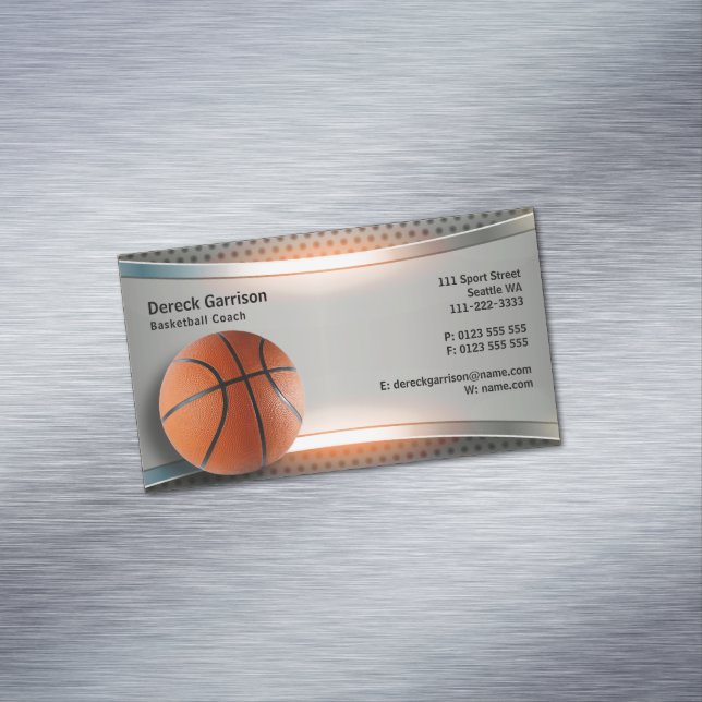 Basketball Coach | Sport Magnetic Business Card (In Situ)