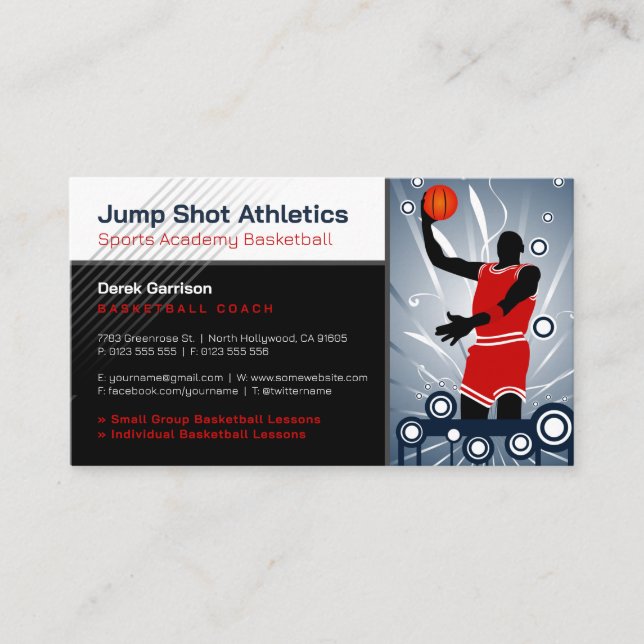 Basketball Coach | Sport Trainer Business Card (Front)