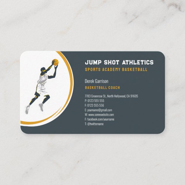 Basketball Coach | Sport Trainer Business Card (Front)