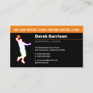 Basketball Coach   Sport Trainer Business Card