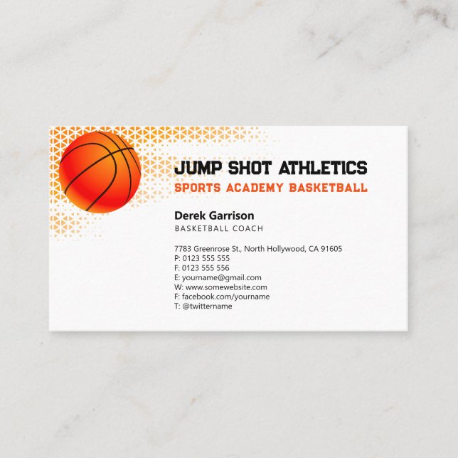 Basketball Coach | Sport Trainer Business Card (Front)