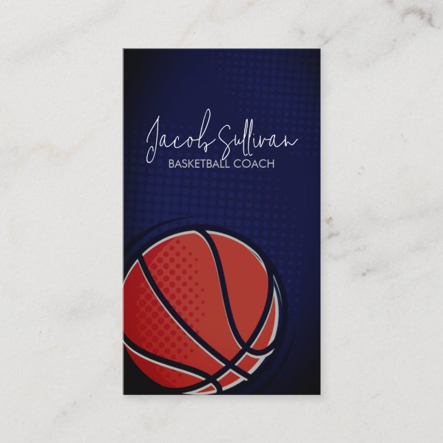 Basketball Coach Sports Scout Business Card (Front)