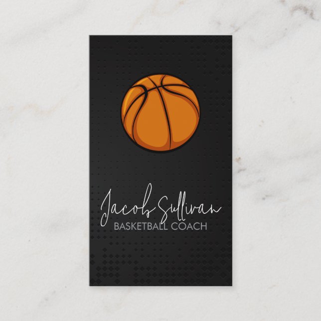 Basketball Coach Sports Scout Business Card (Front)