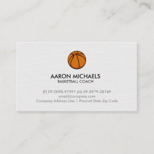 Basketball Coach Sports Scout Business Card