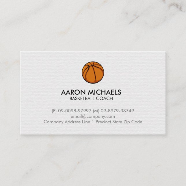 Basketball Coach Sports Scout Business Card (Front)