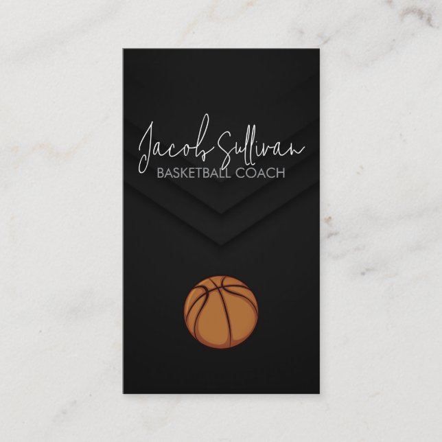 Basketball Coach Sports Scout Business Card (Front)