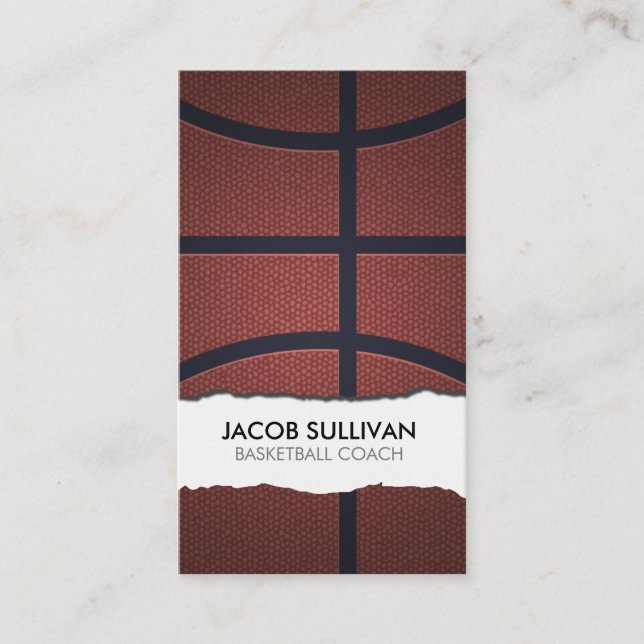 Basketball Coach Sports Scout Business Card (Front)