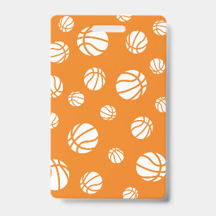 basketball coach Teacher Hall Pass school colours ID Badge