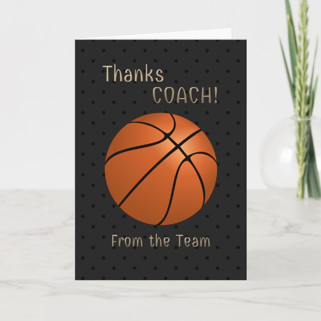 Basketball Coach Thank You From the Team (Front)