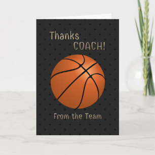 Basketball Coach Thank You From the Team Card