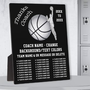 Basketball Coach Thank You Gifts, Basketball Coach Plaque