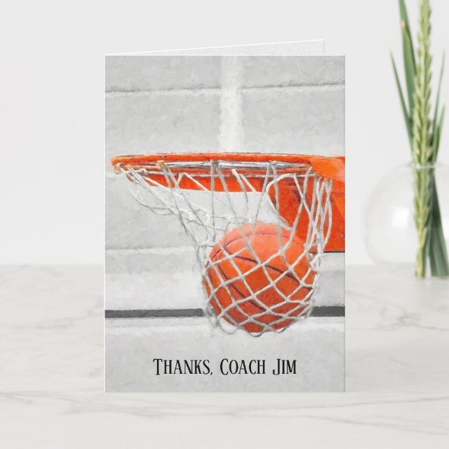 Basketball Coach Thank You impressionism (Front)
