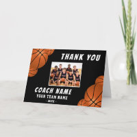 Basketball Coach Thank You Personalised Team Photo