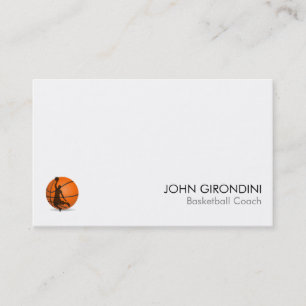 Basketball Coach Trainer Modern Trendy UV Matte Business Card