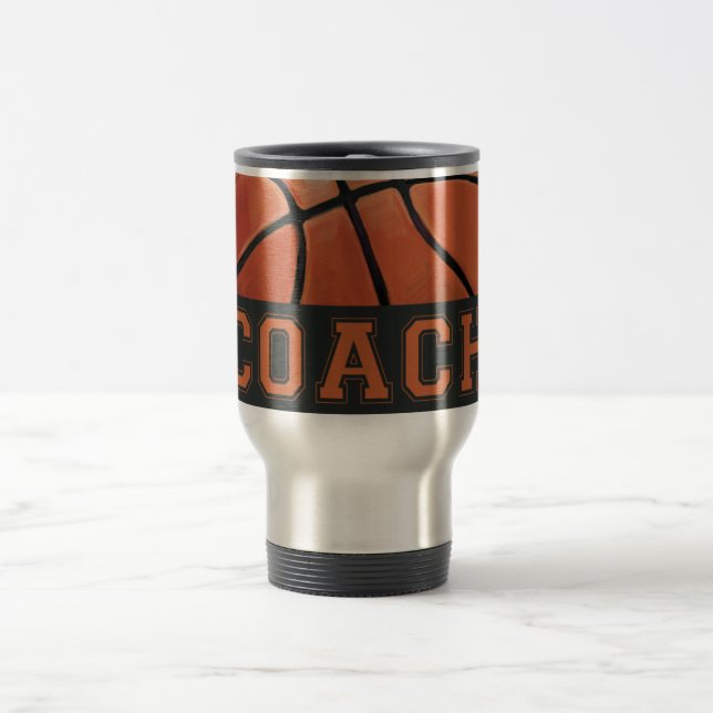Basketball Coach Travel Mug (Center)