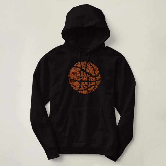 Basketball Coach Typography Basketball Player Love Hoodie (Design Front)