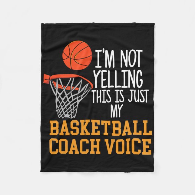 Basketball Coach Voice  Fleece Blanket (Front)